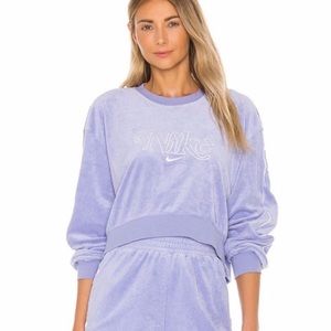 Nike Vintage Retro Cropped purple crewneck sweatshirt